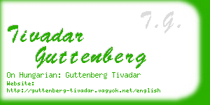 tivadar guttenberg business card